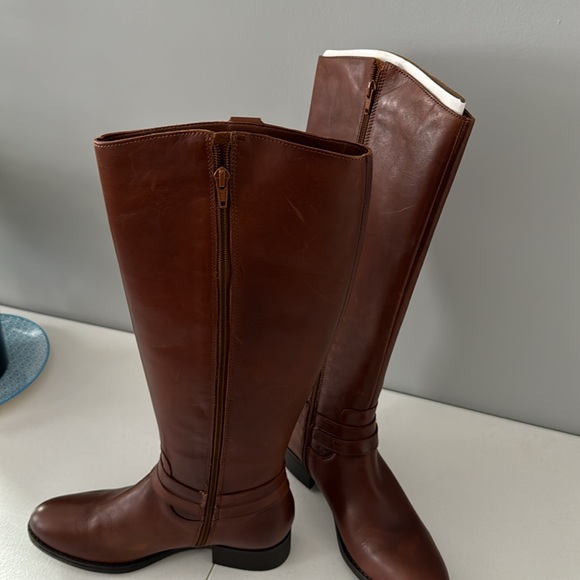 Chelsea and Violet. brown leather riding boots,9 - Picture 2 of 4